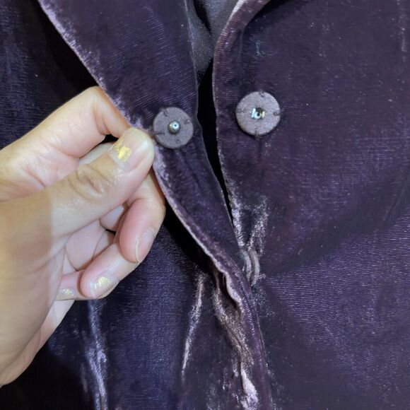 NWT TAHARI Velour Velvet Swing Jacket Blazer Sz 2 Embroidered Accents Purple$468 - Picture 16 of 16